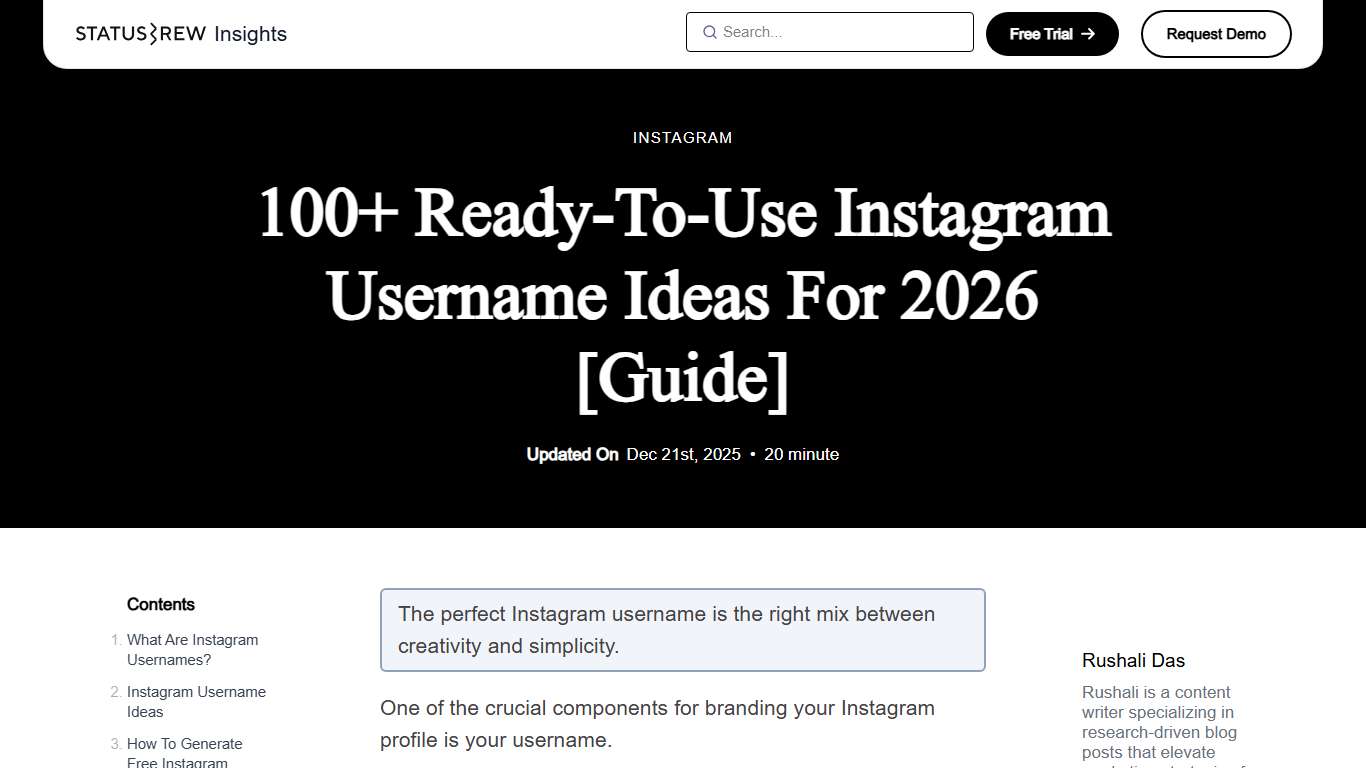 100+ Ready-To-Use Instagram Username Ideas For 2026 [Guide]
